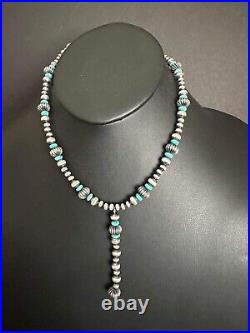 Sterling silver turquoise necklace 22 inch