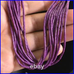 Sugilite Stabilized Heishi 10 Strand Navajo Sterling Silver Necklace 19 10167