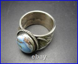 Sunshine Reeves NAVAJO Sterling Silver GOLDEN HILLS TURQUOISE Ring size 8.5