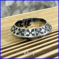 Sunshine Reeves Sterling Silver Native American Ring Sz 7.5 Lightning Bolt Arrow