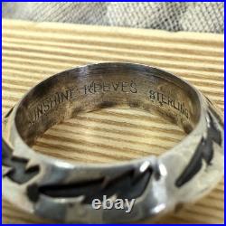 Sunshine Reeves Sterling Silver Native American Ring Sz 7.5 Lightning Bolt Arrow