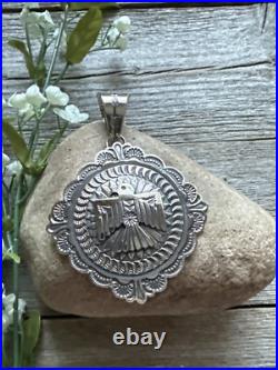 Sunshine Reeves Sterling Silver Thunderbird Stamped Pendant Navajo Native