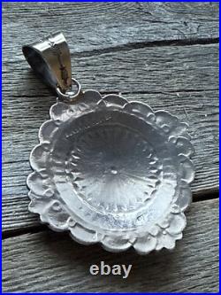 Sunshine Reeves Sterling Silver Thunderbird Stamped Pendant Navajo Native