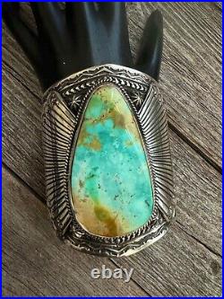 Sunshine Reeves navajo sterling silver royston turquoise cuff bracelet