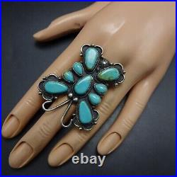 TYLER BROWN Navajo TURQUOISE Sterling Silver BUTTERFLY RING size 9