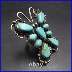 TYLER BROWN Navajo TURQUOISE Sterling Silver BUTTERFLY RING size 9