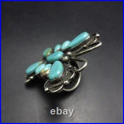 TYLER BROWN Navajo TURQUOISE Sterling Silver BUTTERFLY RING size 9