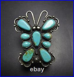 TYLER BROWN Navajo TURQUOISE Sterling Silver BUTTERFLY RING size 9