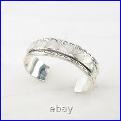 Teme, Navajo Rainbow MOP Inlay, Sterling Silver Cuff Bracelet