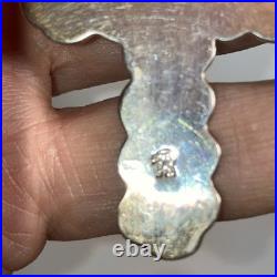 Textured Sterling Ball Bead Necklace THE MET Signed W Navajo Signed NA Pendant