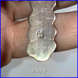 Textured Sterling Ball Bead Necklace THE MET Signed W Navajo Signed NA Pendant