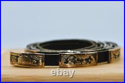 Tillie Jon Navajo 14 K Yellow Gold & Sterling Silver Storyteller Hat Band