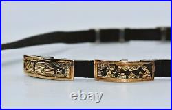 Tillie Jon Navajo 14 K Yellow Gold & Sterling Silver Storyteller Hat Band