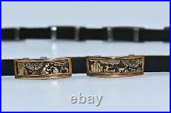 Tillie Jon Navajo 14 K Yellow Gold & Sterling Silver Storyteller Hat Band