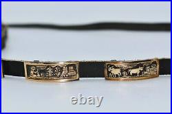 Tillie Jon Navajo 14 K Yellow Gold & Sterling Silver Storyteller Hat Band