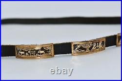 Tillie Jon Navajo 14 K Yellow Gold & Sterling Silver Storyteller Hat Band