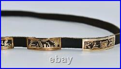 Tillie Jon Navajo 14 K Yellow Gold & Sterling Silver Storyteller Hat Band