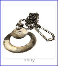 Tom Yazzie Vintage Native American Navajo Lapis Sterling Silver Necklace