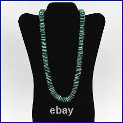 Traditional Navajo Handmade Quality Kingman Turquoise Sterling Silver Necklace