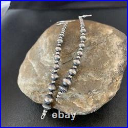 Trending Native American Sterling Silver Navajo Pearls Beads Earrings 3.5 1698