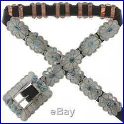 Turquoise AUTHENTIC Navajo LADIES Concho Belt Rocky Mountain Style LAST ONE
