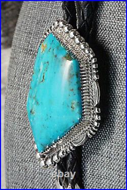 Turquoise & Sterling Silver Bolo Tie Loren Thomas Begay