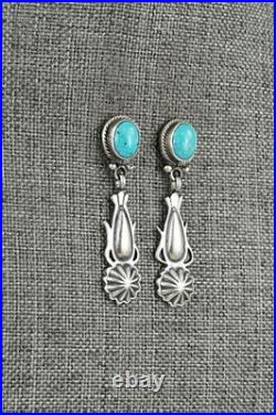 Turquoise & Sterling Silver Earrings Verley Betone