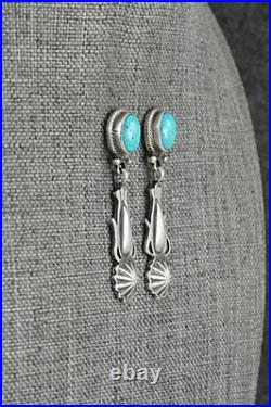 Turquoise & Sterling Silver Earrings Verley Betone