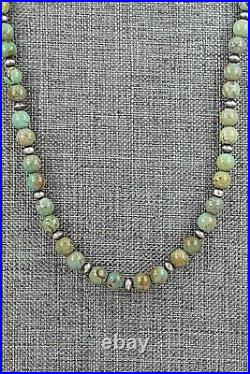 Turquoise & Sterling Silver Necklace 22 Doreen Jake