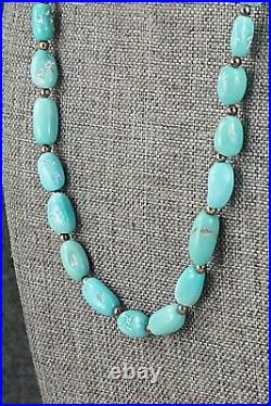 Turquoise & Sterling Silver Necklace 28 Doreen Jake