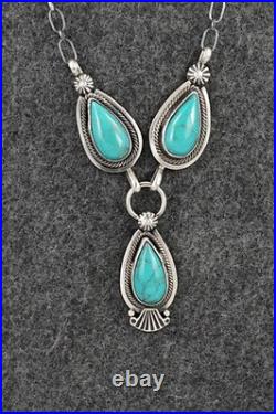 Turquoise & Sterling Silver Necklace Verley Betone