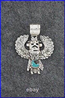 Turquoise & Sterling Silver Pendant Alanzo Mariano