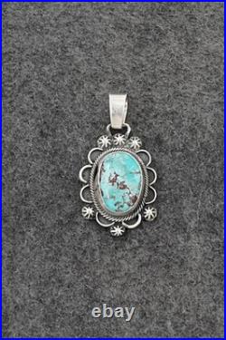 Turquoise & Sterling Silver Pendant Bobby Johnson