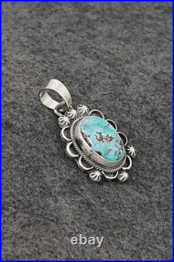 Turquoise & Sterling Silver Pendant Bobby Johnson