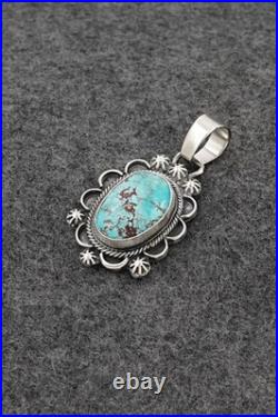 Turquoise & Sterling Silver Pendant Bobby Johnson