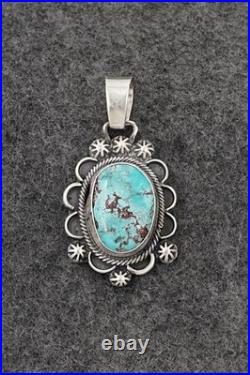 Turquoise & Sterling Silver Pendant Bobby Johnson