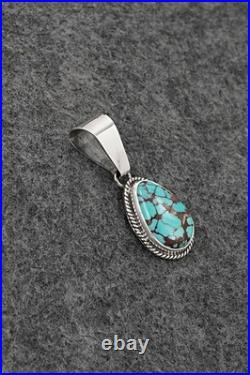 Turquoise & Sterling Silver Pendant Eugene Gruber