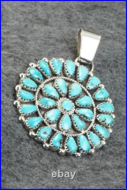 Turquoise & Sterling Silver Pendant Eunise Wilson
