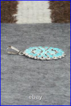 Turquoise & Sterling Silver Pendant Eunise Wilson