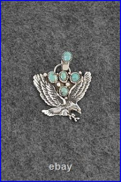 Turquoise & Sterling Silver Pendant Priscilla Reeder