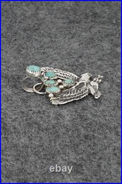 Turquoise & Sterling Silver Pendant Priscilla Reeder