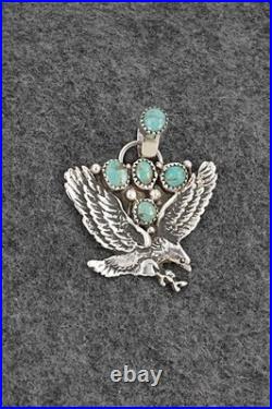 Turquoise & Sterling Silver Pendant Priscilla Reeder