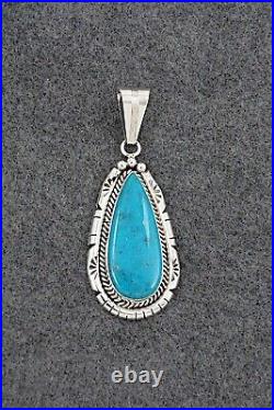 Turquoise & Sterling Silver Pendant Samuel Yellowhair