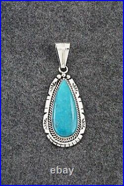 Turquoise & Sterling Silver Pendant Samuel Yellowhair