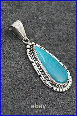 Turquoise & Sterling Silver Pendant Samuel Yellowhair