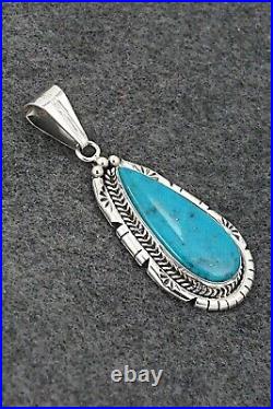 Turquoise & Sterling Silver Pendant Samuel Yellowhair