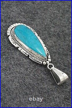 Turquoise & Sterling Silver Pendant Samuel Yellowhair