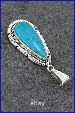 Turquoise & Sterling Silver Pendant Samuel Yellowhair