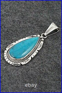 Turquoise & Sterling Silver Pendant Samuel Yellowhair