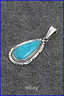 Turquoise & Sterling Silver Pendant Samuel Yellowhair